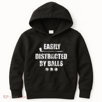 Easily Distracted By Balls Funny Golf Ball Putt Kids Hoodie thumb 0