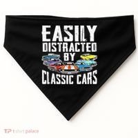 Easily Distracted By Classic Cars USA-Made Doggie Bandana thumb 0