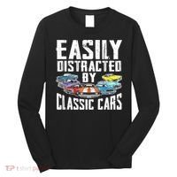 Easily Distracted By Classic Cars Long Sleeve Shirt thumb 0