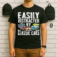 Easily Distracted By Classic Cars T-Shirt thumb 6