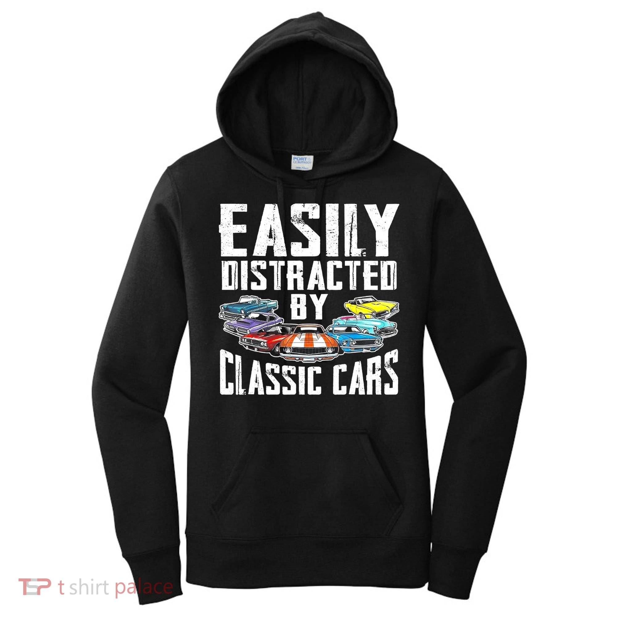 Easily Distracted By Classic Cars Women's Hoodie