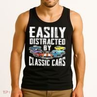 Easily Distracted By Classic Cars Tank Top thumb 3