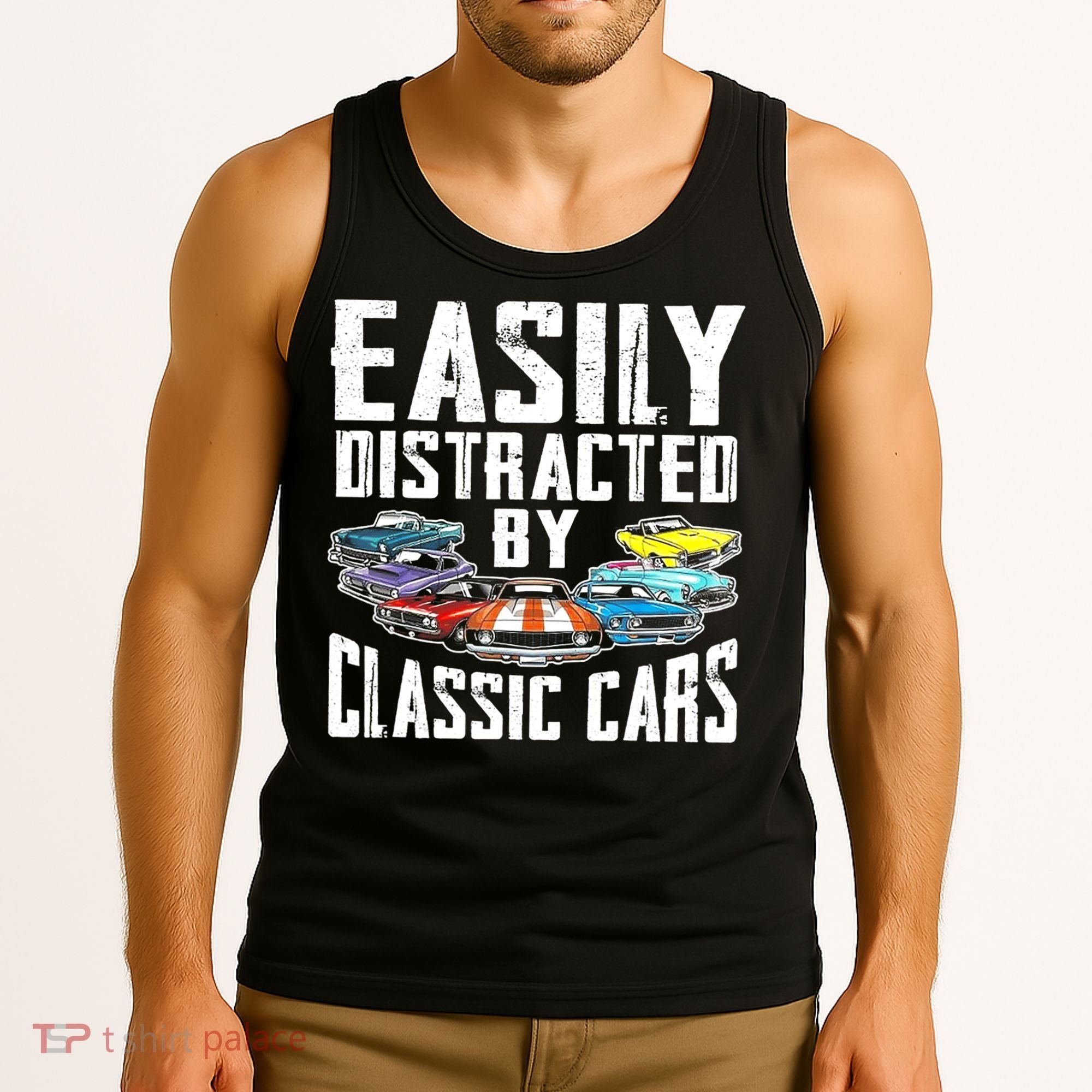 Easily Distracted By Classic Cars Tank Top