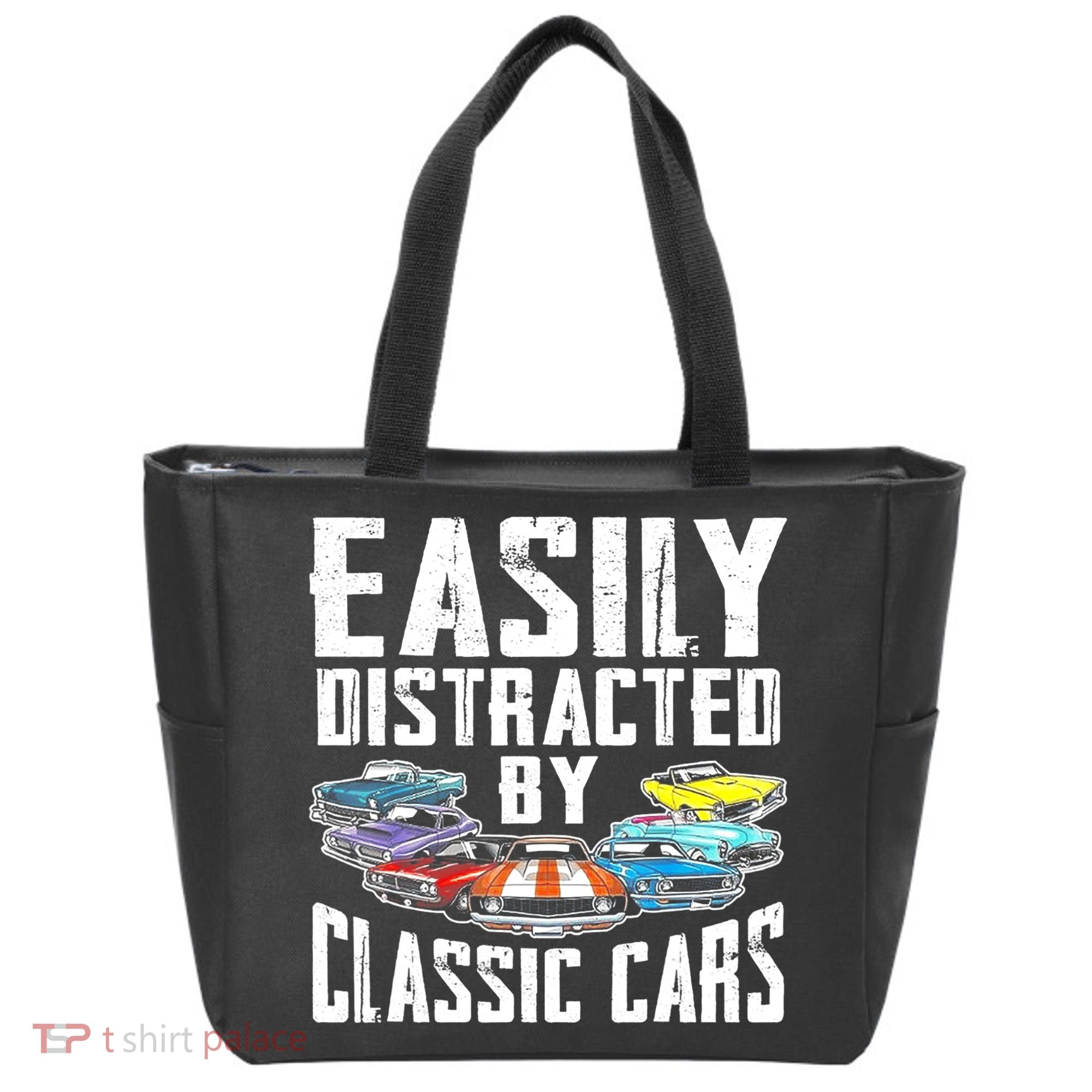 Easily Distracted By Classic Cars Tote Bag