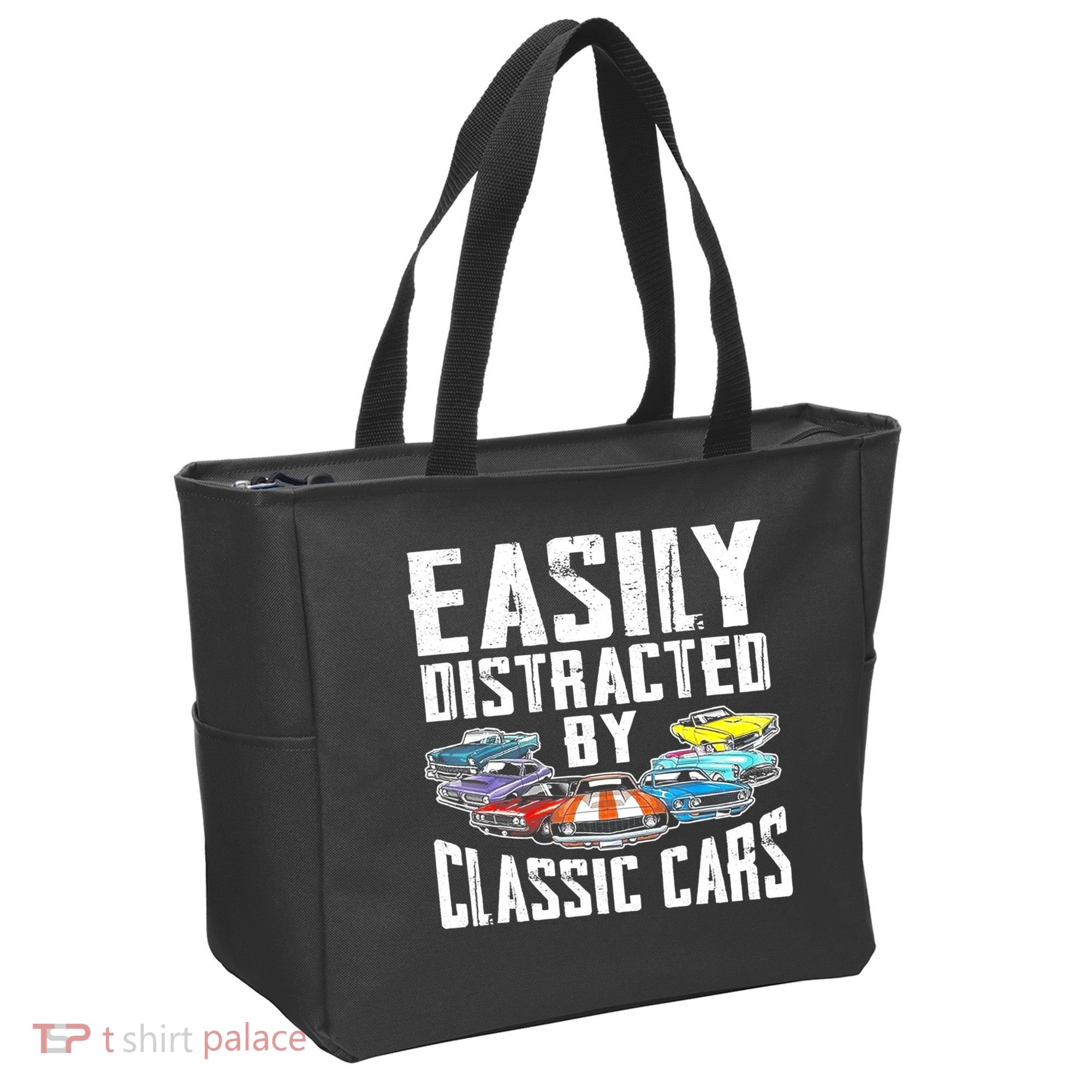 Easily Distracted By Classic Cars Tote Bag