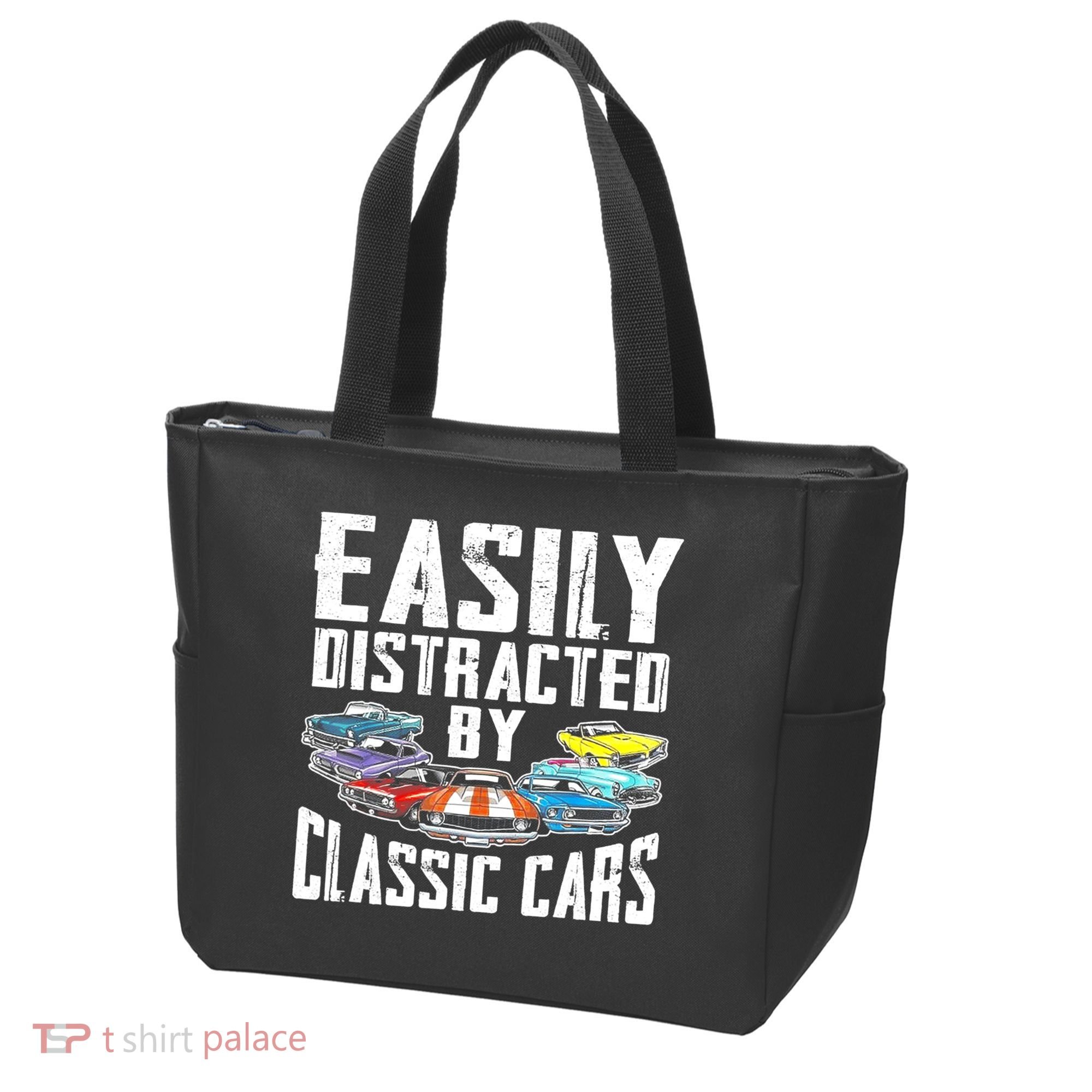 Easily Distracted By Classic Cars Tote Bag