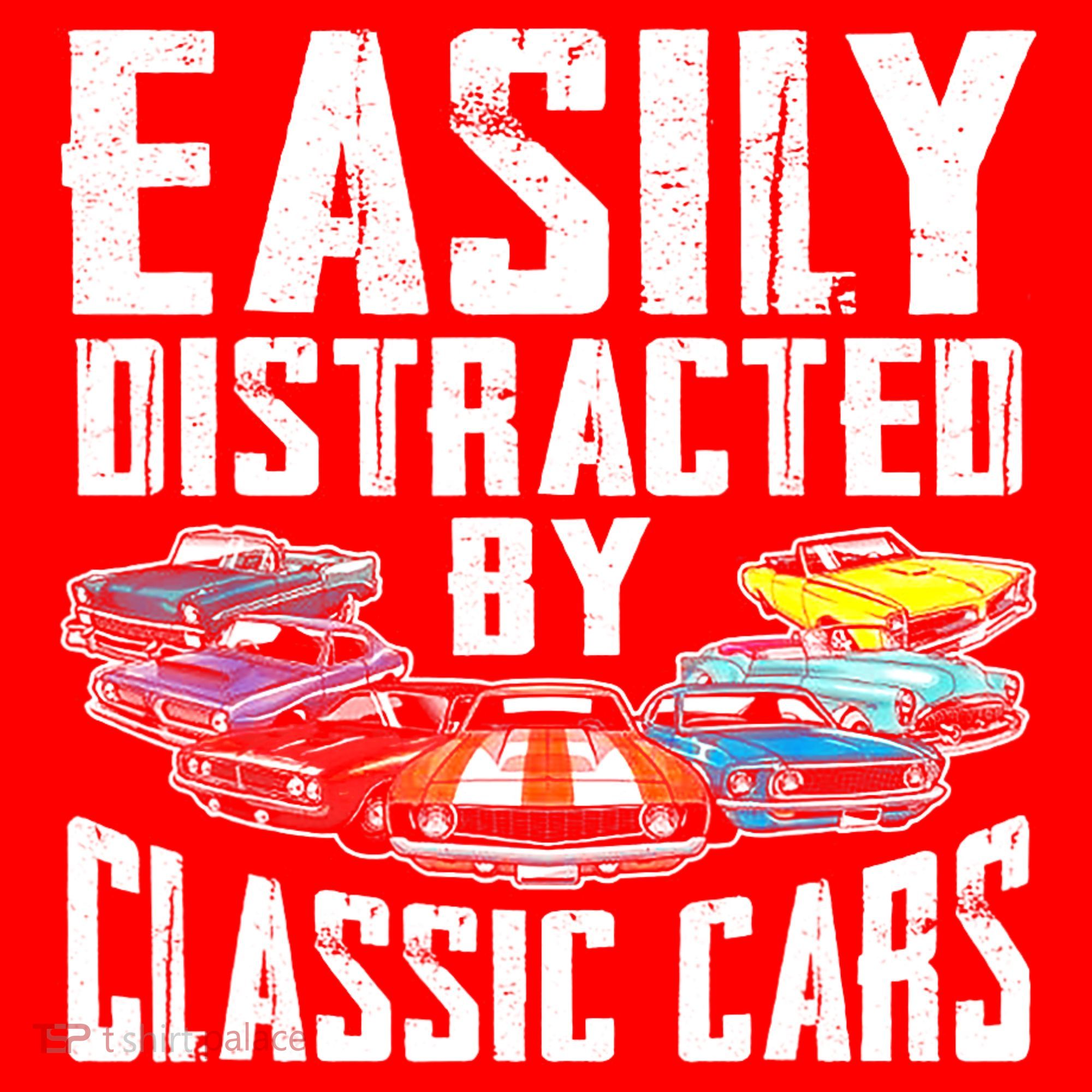 Easily Distracted By Classic Cars Santa Hat