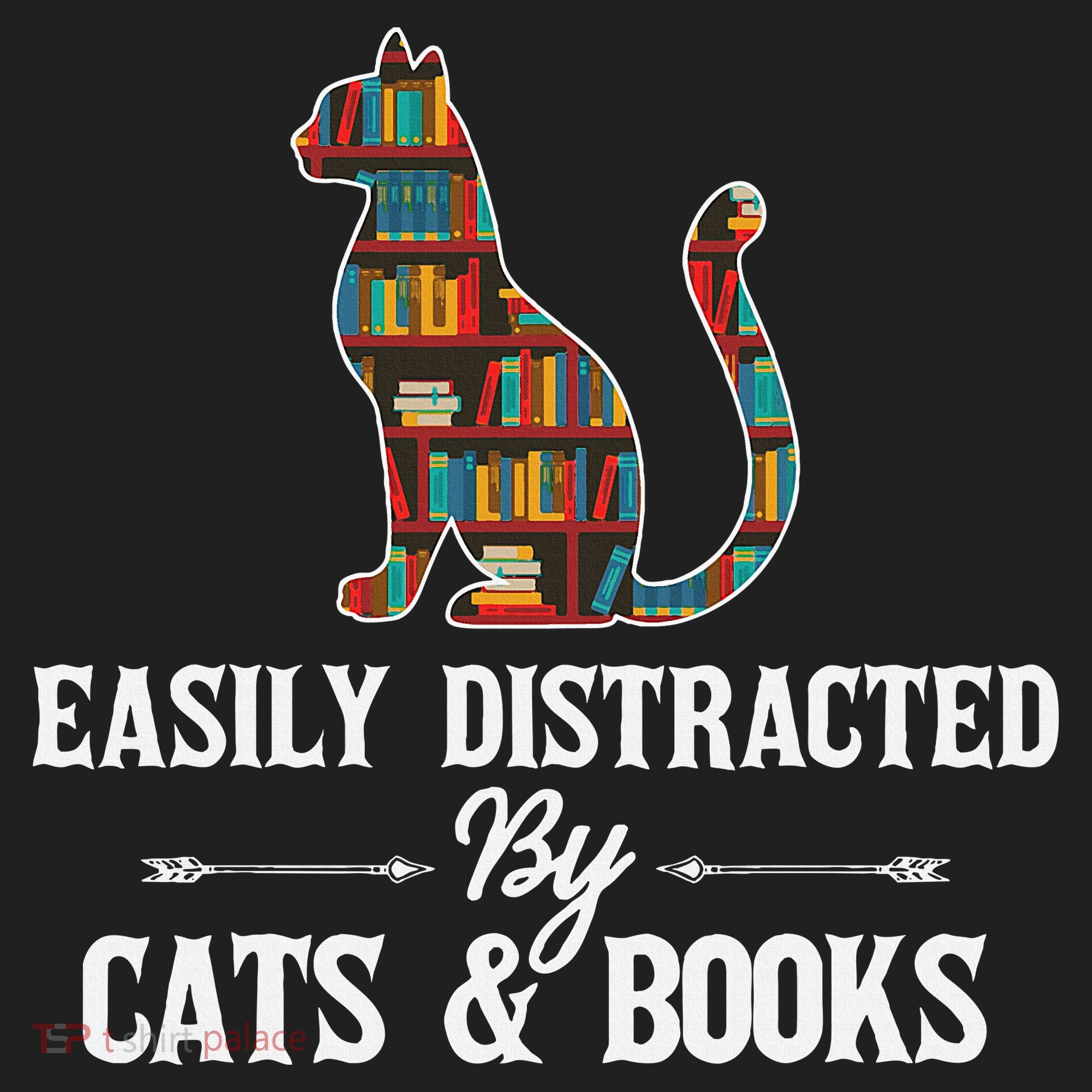 Easily Distracted By Cats and Books Librarians Bibliophiles Beanie