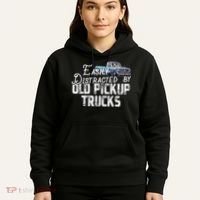 Easily Distracted By Old Pickup Trucks Cute Trucker Hoodie thumb 5