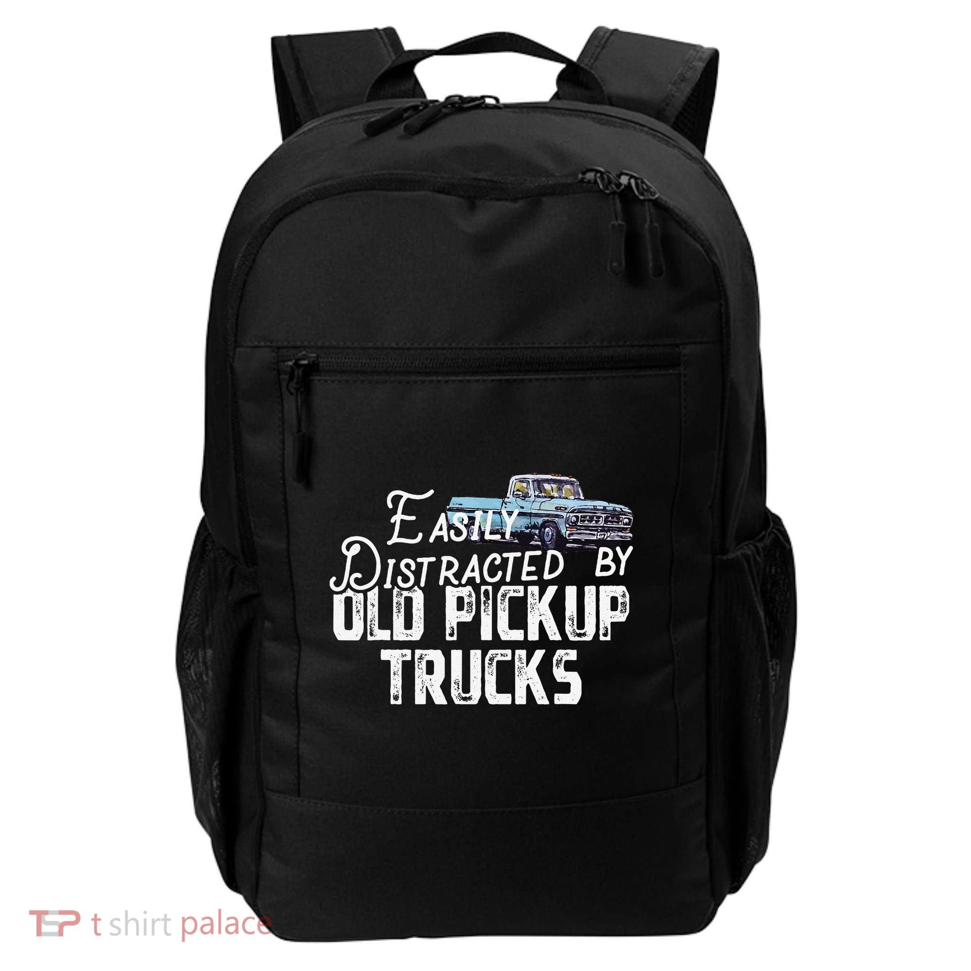Easily Distracted By Old Pickup Trucks Cute Trucker Backpack