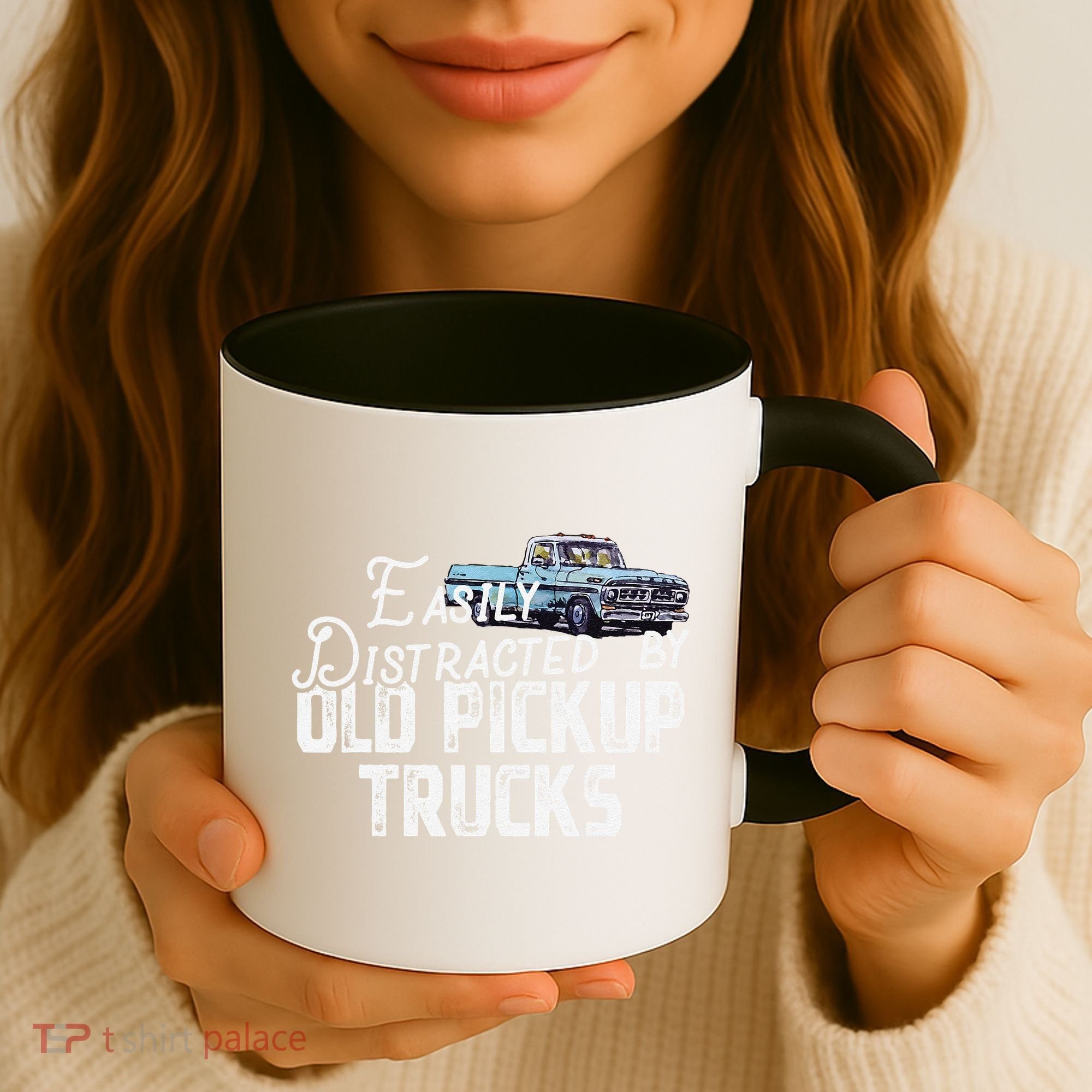Easily Distracted By Old Pickup Trucks Cute Trucker Coffee Mug