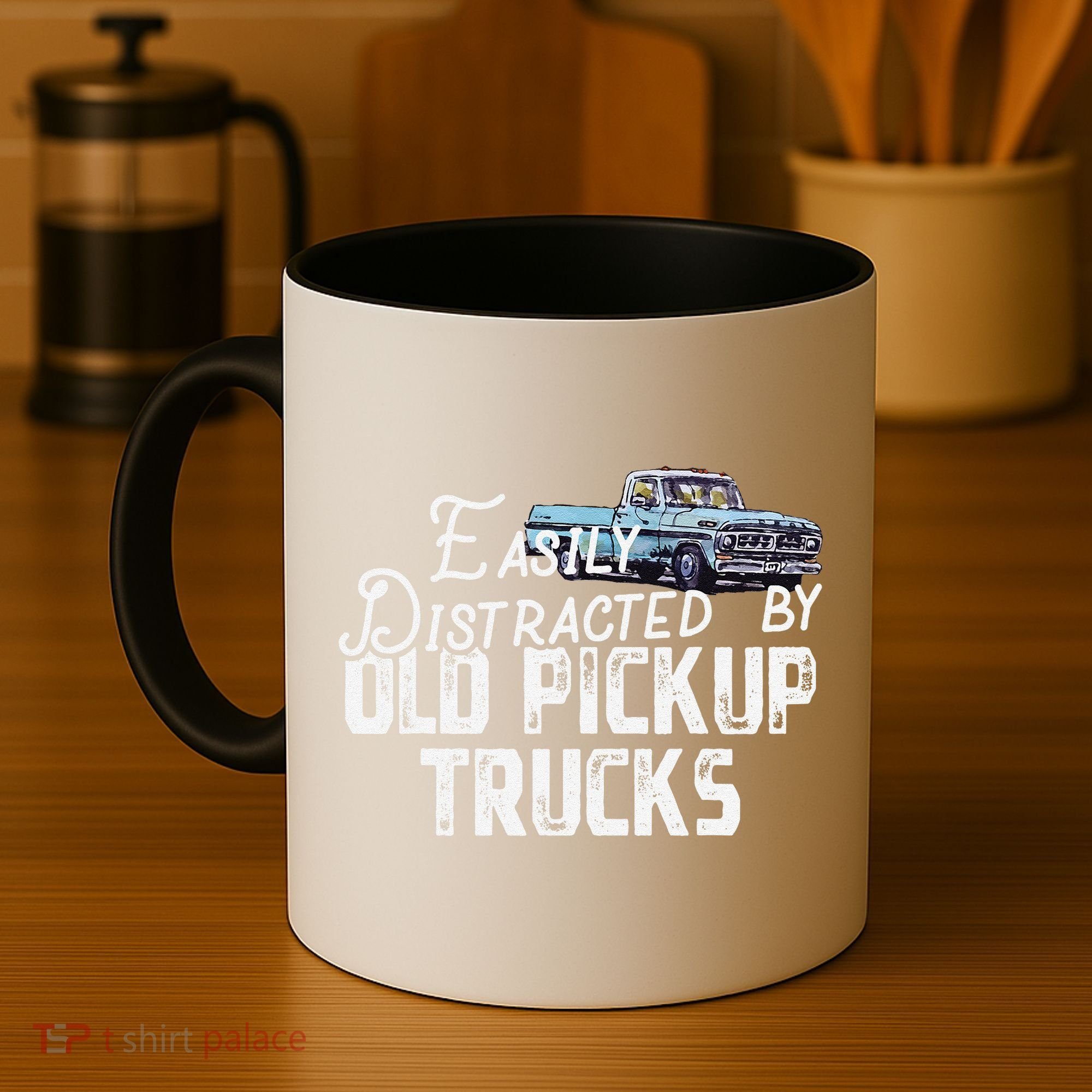 Easily Distracted By Old Pickup Trucks Cute Trucker Coffee Mug