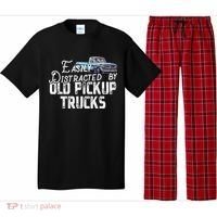 Easily Distracted By Old Pickup Trucks Cute Trucker Pajama Set thumb 0