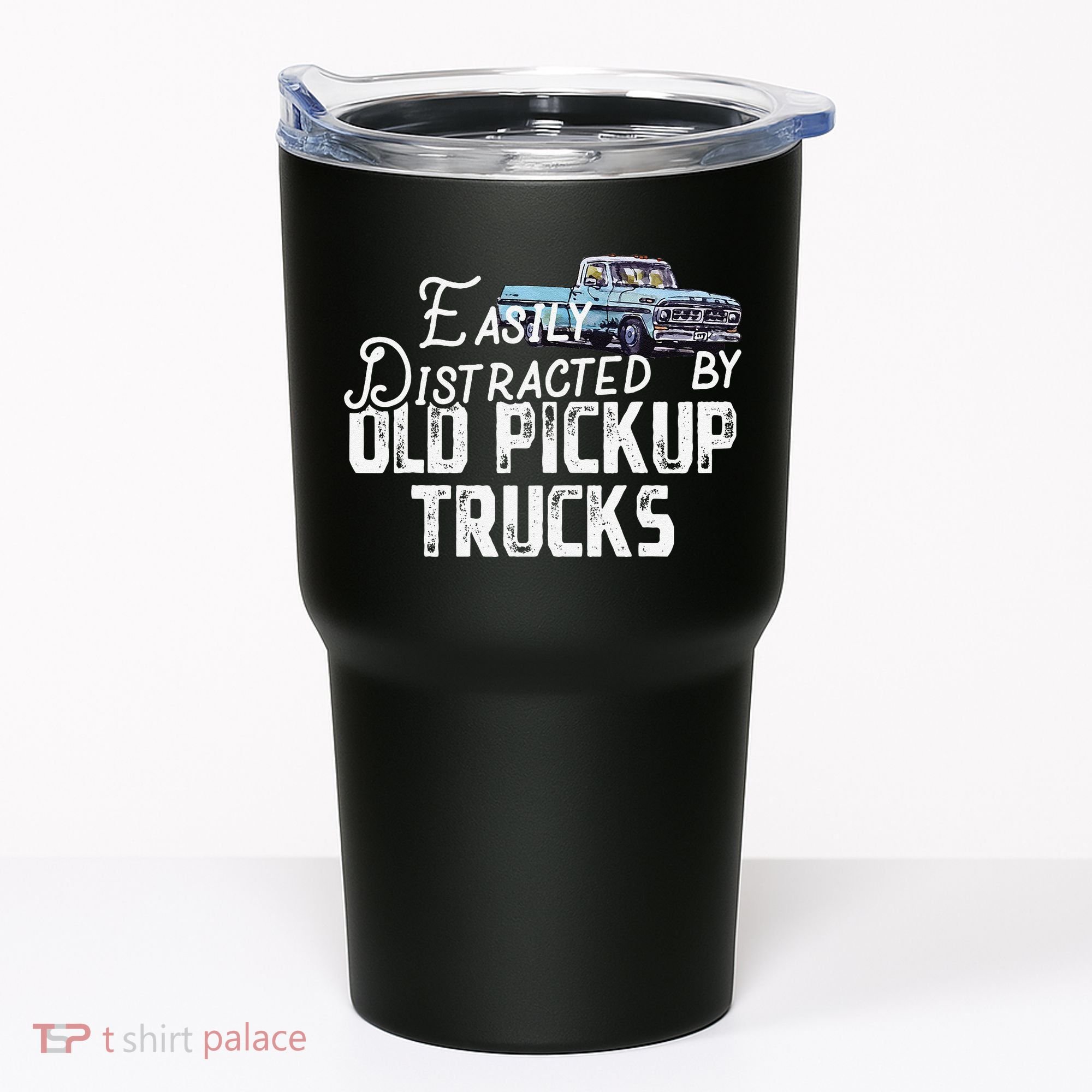 Easily Distracted By Old Pickup Trucks Cute Trucker Tumbler