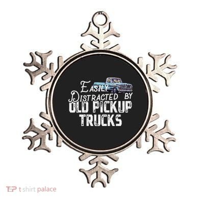 Easily Distracted By Old Pickup Trucks Cute Trucker Ornament