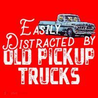 Easily Distracted By Old Pickup Trucks Cute Trucker Santa Hat thumb 1