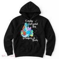 Easily Distracted By Dragons And Books Hoodie thumb 0