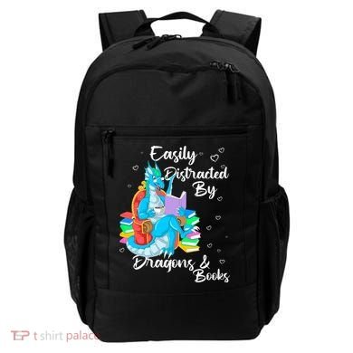 Easily Distracted By Dragons And Books Backpack
