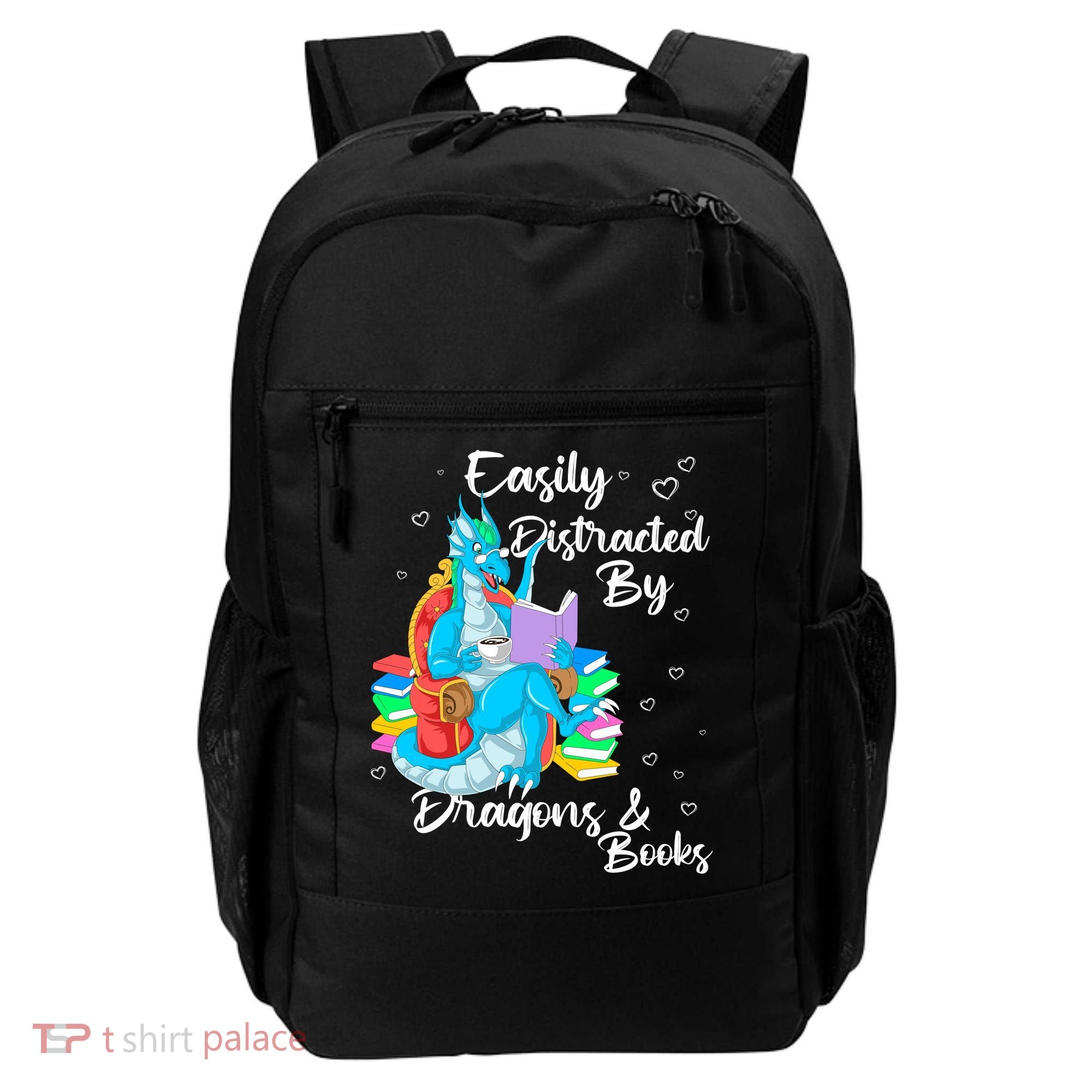 Easily Distracted By Dragons And Books Backpack