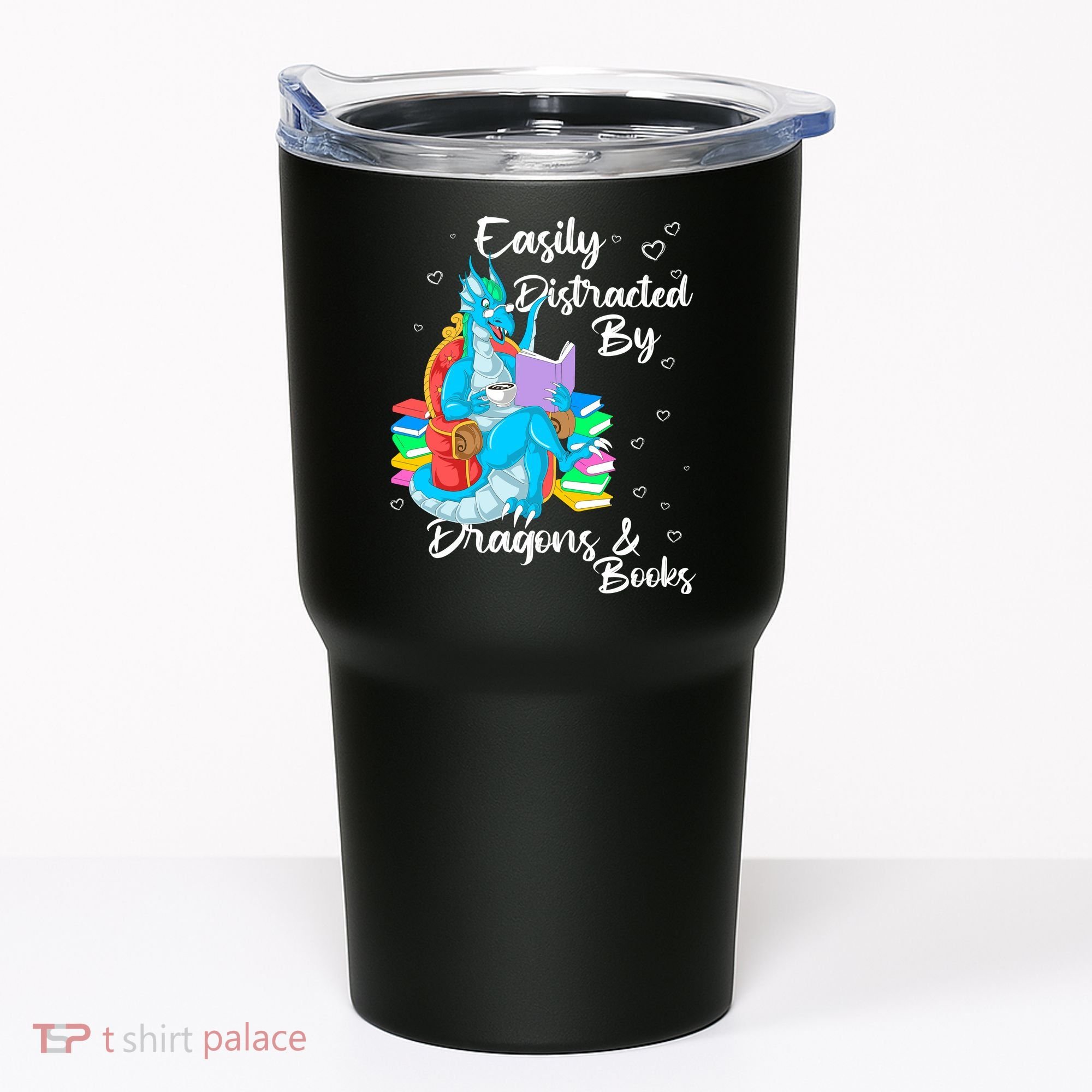 Easily Distracted By Dragons And Books Tumbler