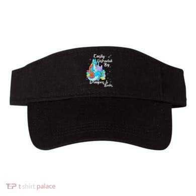 Easily Distracted By Dragons And Books Visor