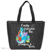 Easily Distracted By Dragons And Books Tote Bag thumb 0
