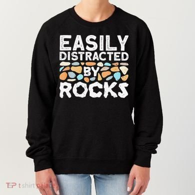 Easily Distracted By Rock Vintage Gift Women's Sweatshirt