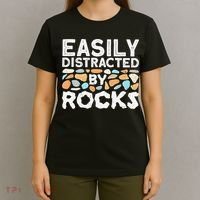 Easily Distracted By Rock Vintage Gift T-Shirt thumb 4