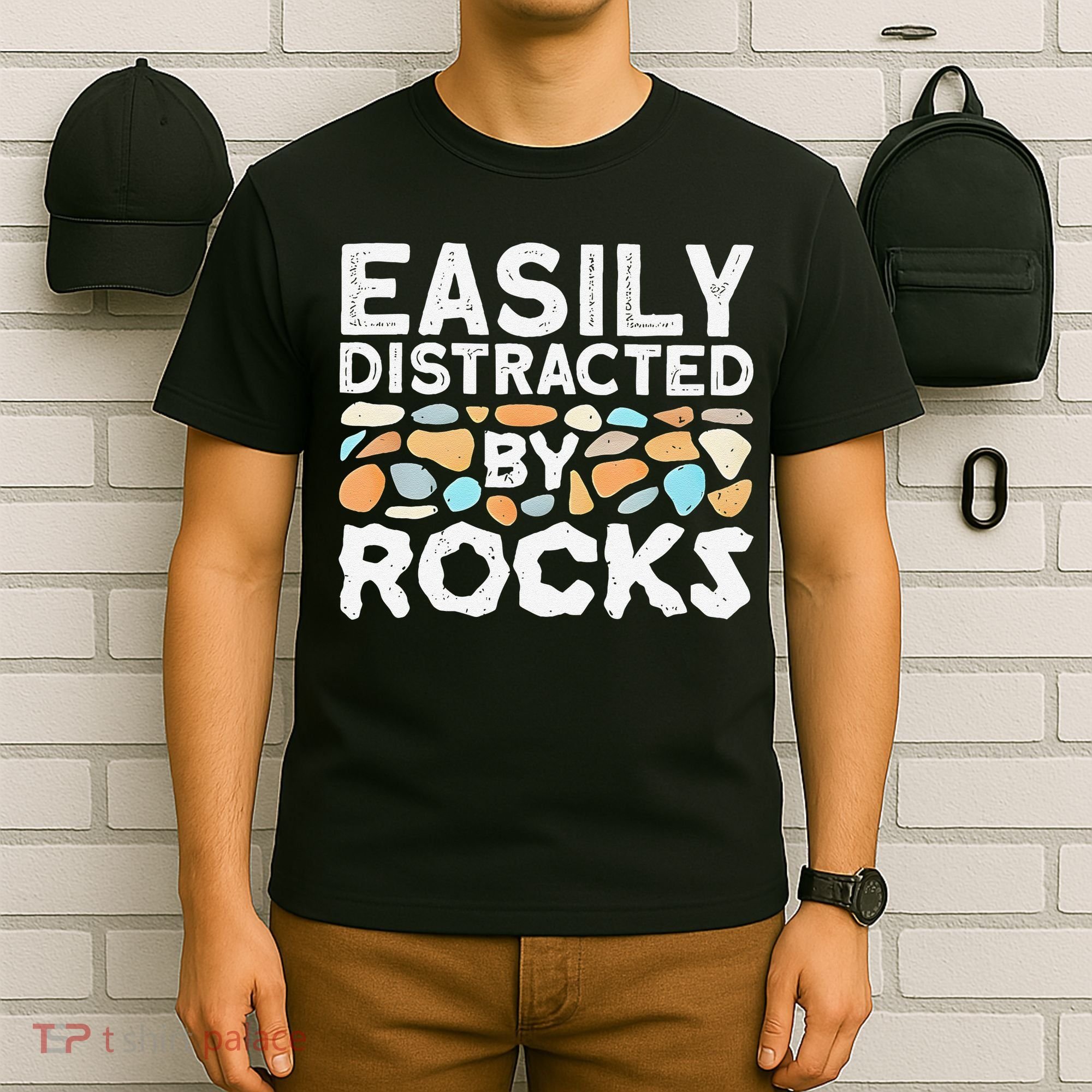Easily Distracted By Rock Vintage Gift T-Shirt