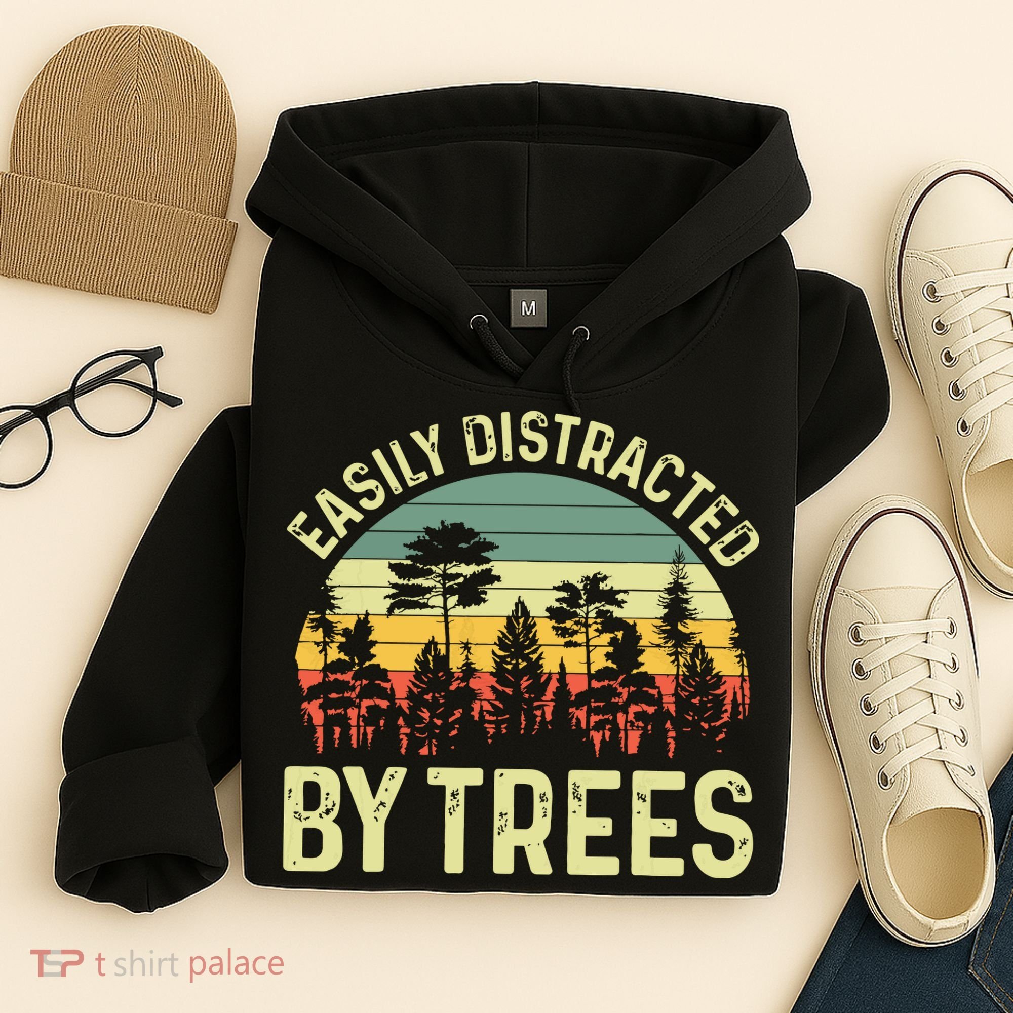 Easily Distracted By Trees Funny Tree Planting Trees Hoodie