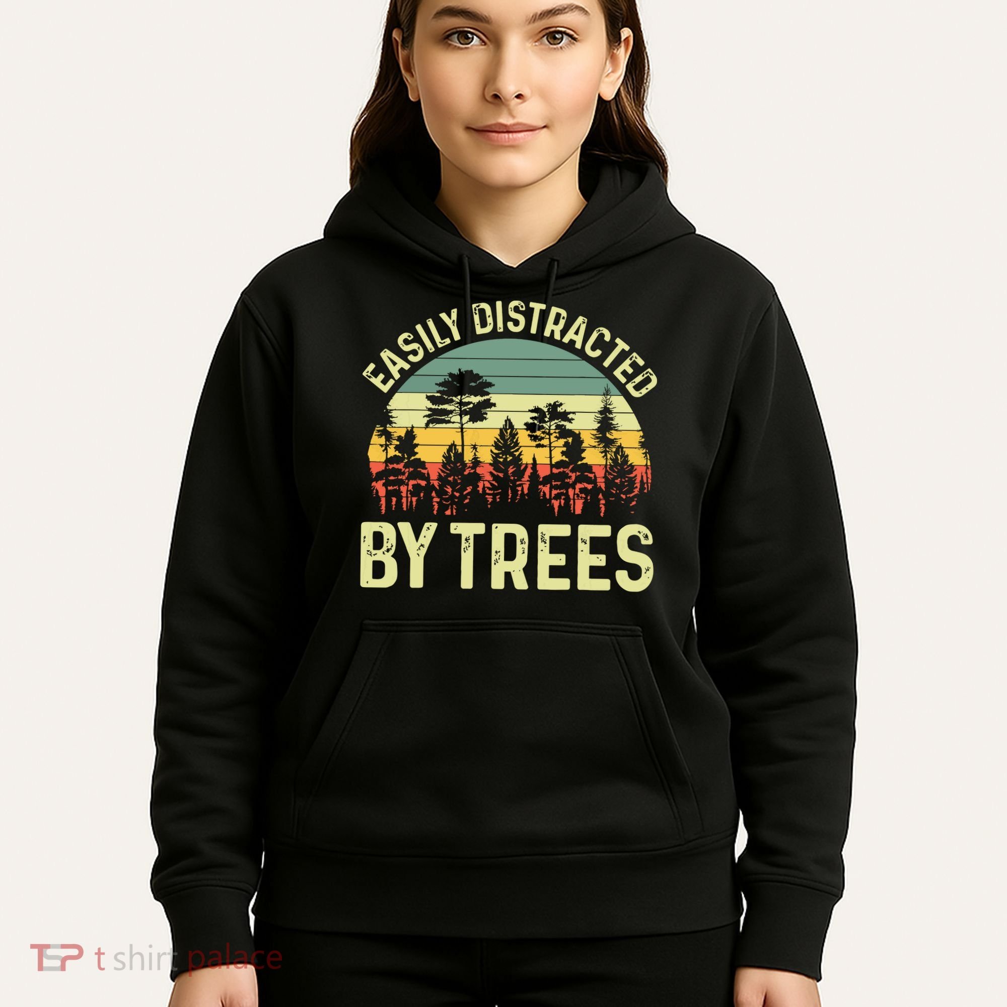 Easily Distracted By Trees Funny Tree Planting Trees Hoodie