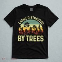 Easily Distracted By Trees Funny Tree Planting Trees T-Shirt thumb 5