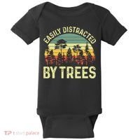 Easily Distracted By Trees Funny Tree Planting Trees Baby Bodysuit thumb 0