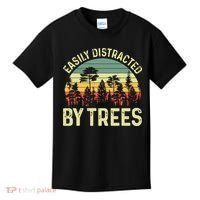 Easily Distracted By Trees Funny Tree Planting Trees Kids T-Shirt thumb 0