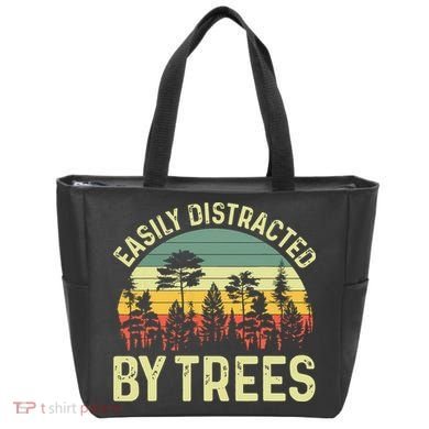 Easily Distracted By Trees Funny Tree Planting Trees Tote Bag