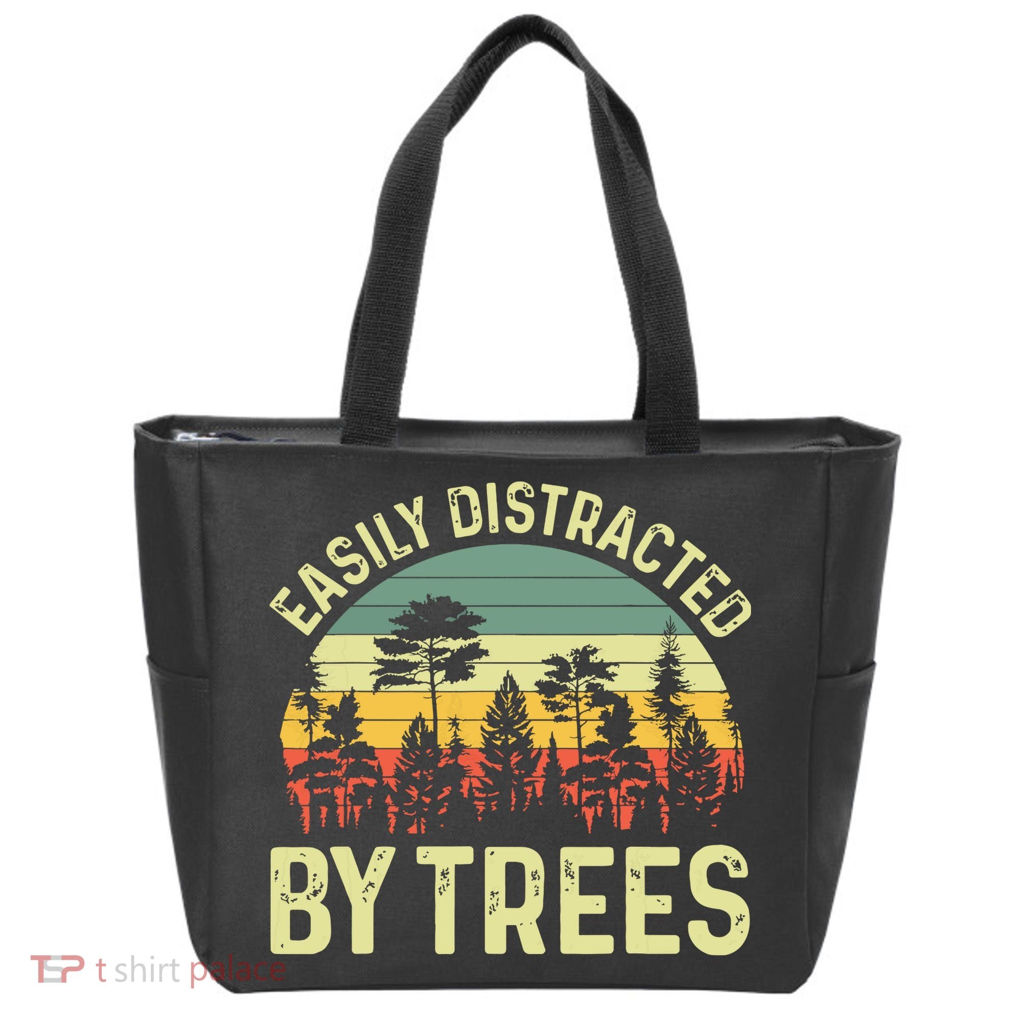 Easily Distracted By Trees Funny Tree Planting Trees Tote Bag