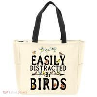 Easily Distracted By Birds Bird Lover Tote Bag thumb 0
