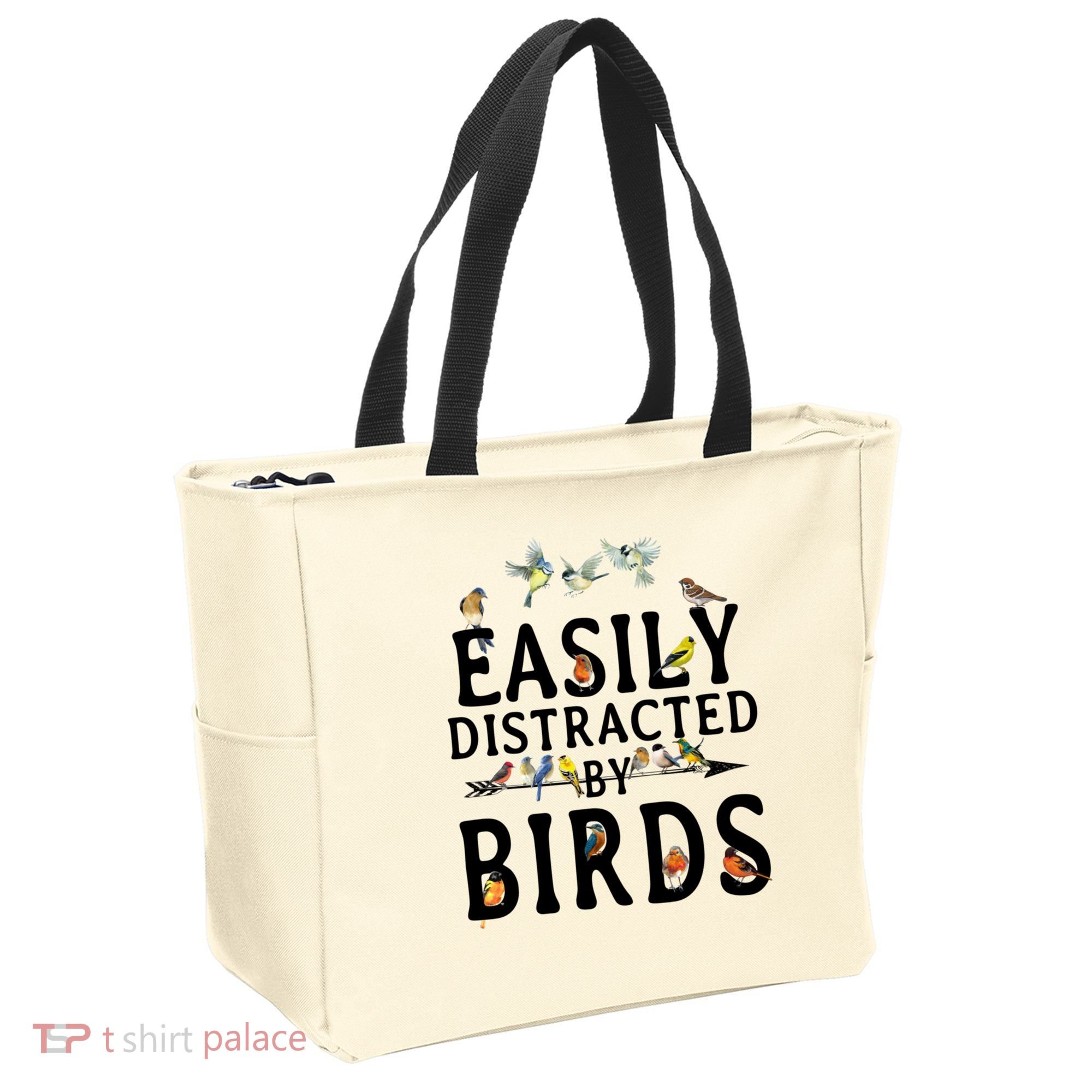 Easily Distracted By Birds Bird Lover Tote Bag