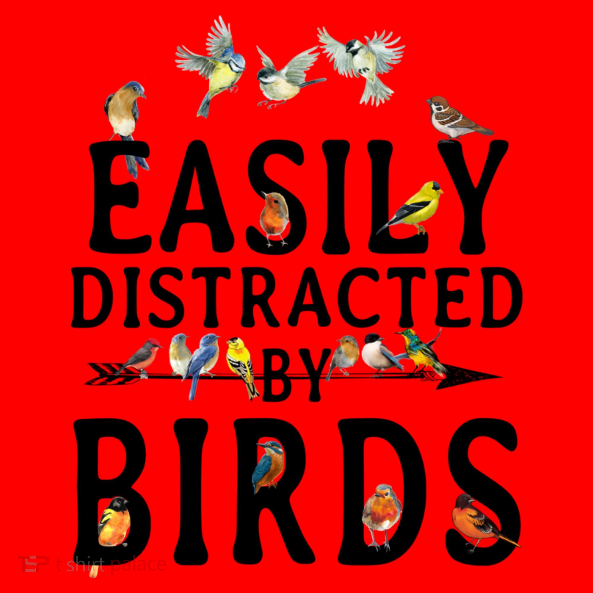 Easily Distracted By Birds Bird Lover Santa Hat