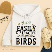 Easily Distracted By Birds Bird Lover Hoodie thumb 4