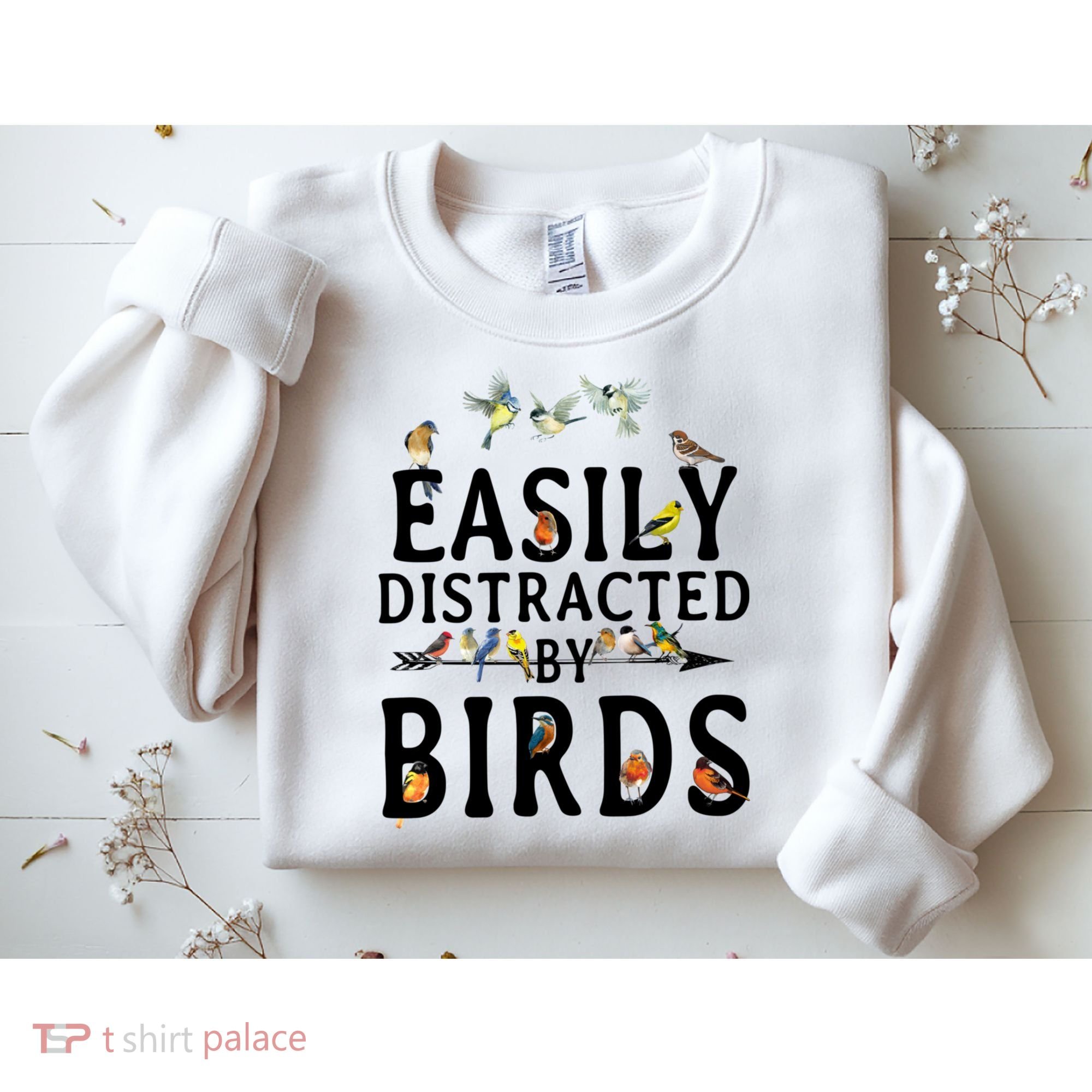 Easily Distracted By Birds Bird Lover Sweatshirt