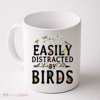 Easily Distracted By Birds Bird Lover Coffee Mug thumb 0