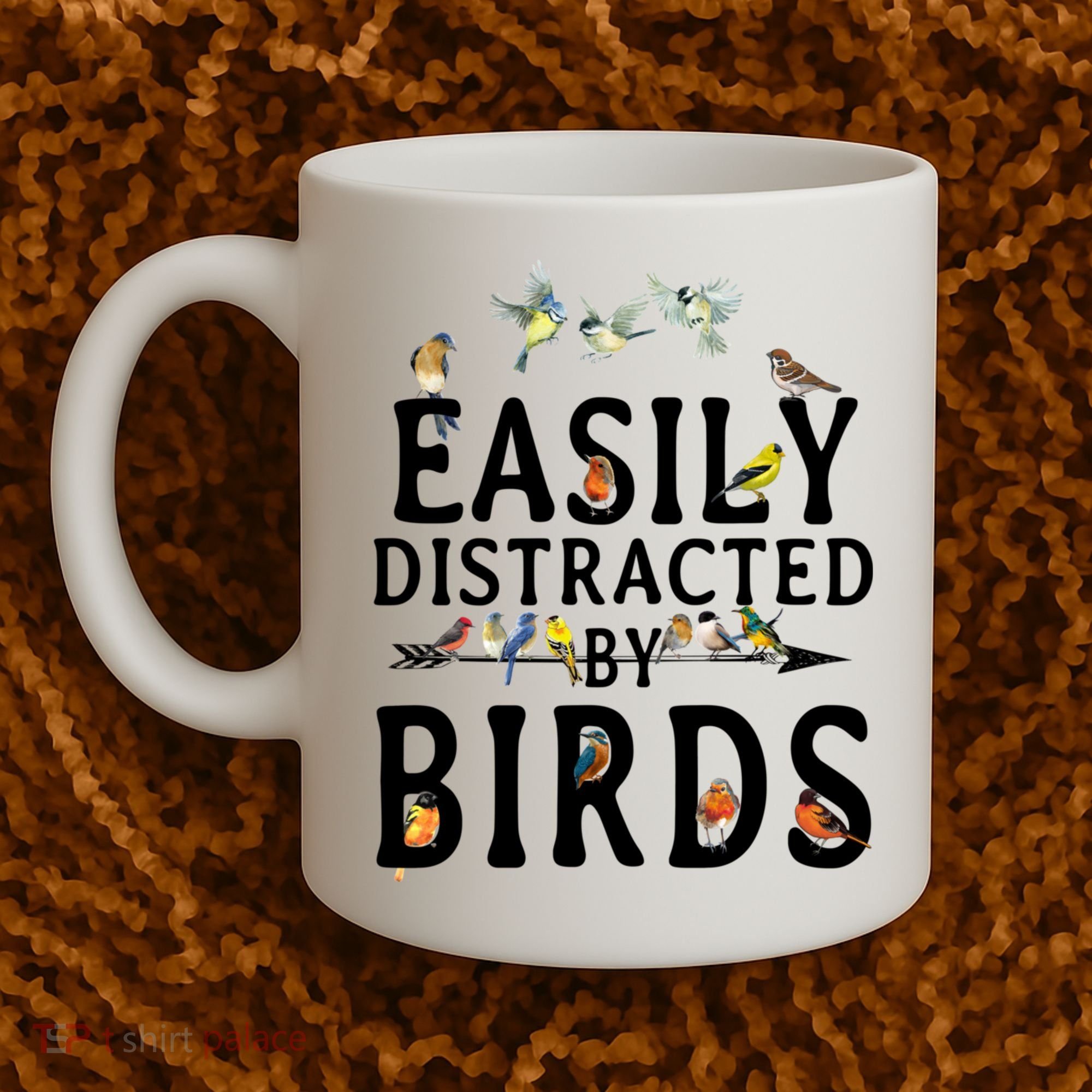 Easily Distracted By Birds Bird Lover Coffee Mug