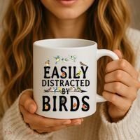 Easily Distracted By Birds Bird Lover Coffee Mug thumb 3