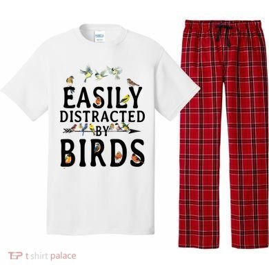 Easily Distracted By Birds Bird Lover Pajama Set