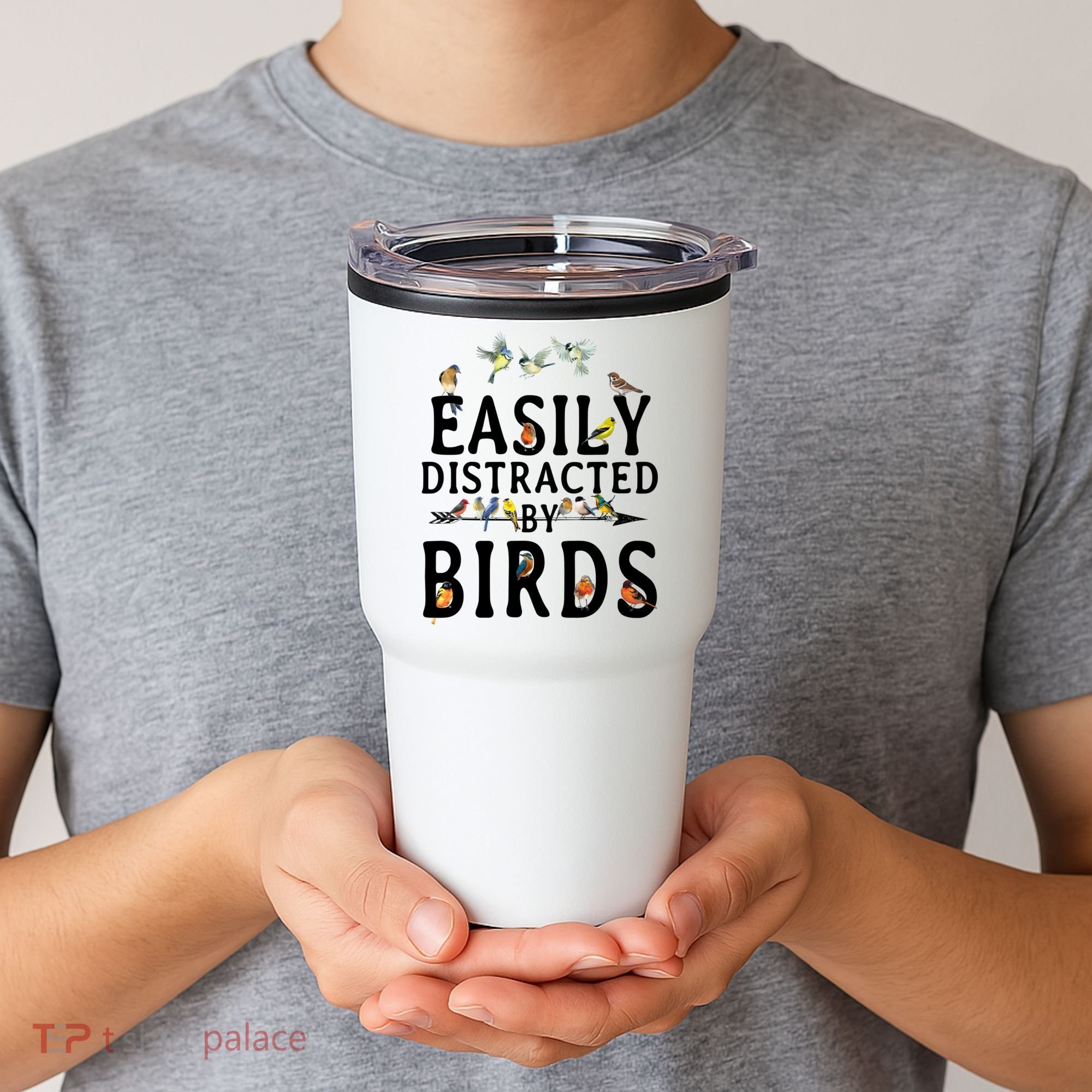 Easily Distracted By Birds Bird Lover Tumbler