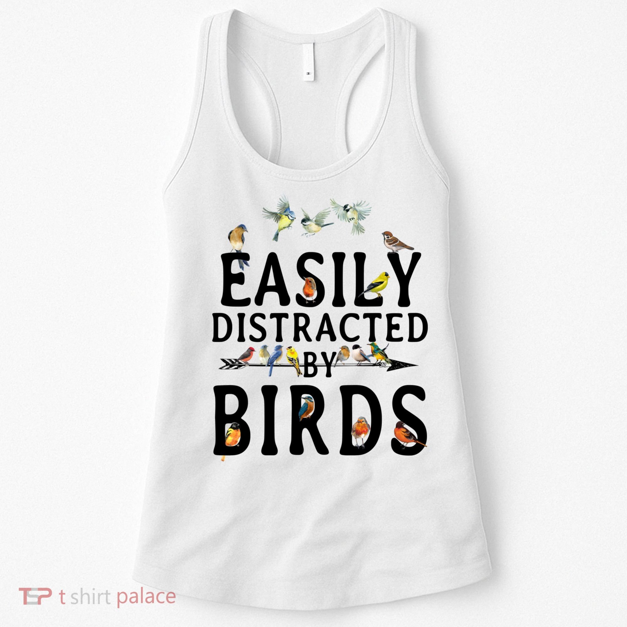 Easily Distracted By Birds Bird Lover Women's Tank Top
