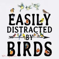 Easily Distracted By Birds Bird Lover Baby Bodysuit thumb 2