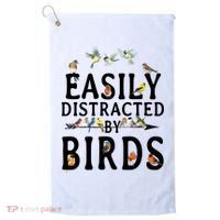 Easily Distracted By Birds Bird Lover Golf Towel thumb 0