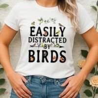 Easily Distracted By Birds Bird Lover Women's T-Shirt thumb 2